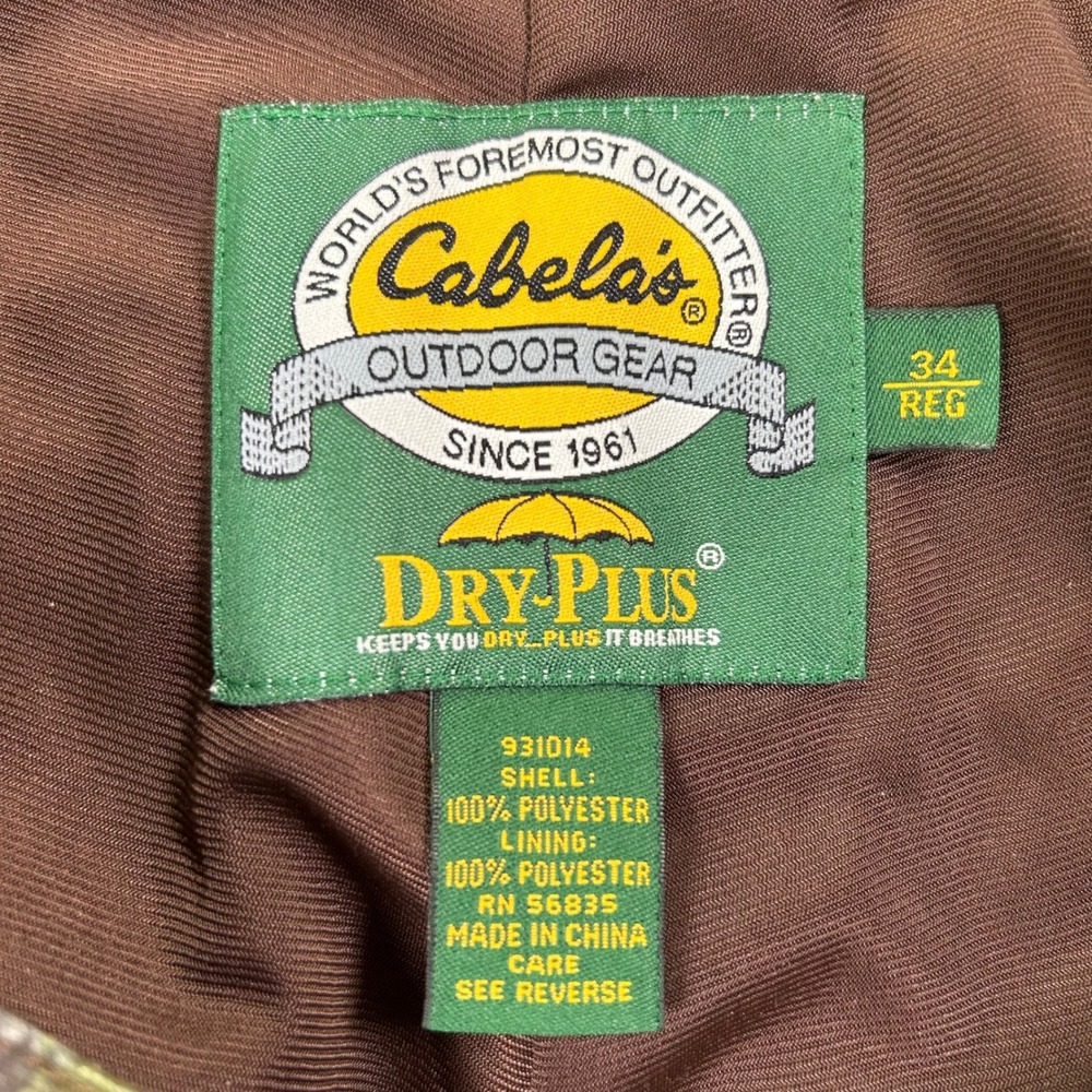 Cabelas Dry-Plus Camo Cargo Hunting Pants Mens 34 Reg Real Tree Timber Outdoors‎ - Picture 5 of 11